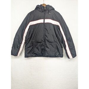 Covington Women's‎ Black Feather Puffer Fleece Lined Reversible Puffer Jacket XL